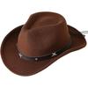 JYL TS DIY Suede Cowboy Hat Outdoor Casual Cap Suede Fabric