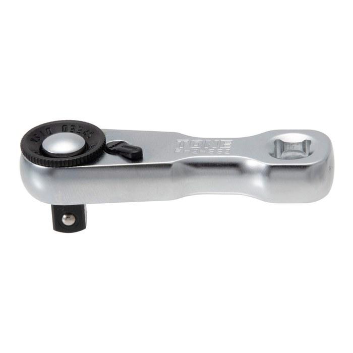 [Tone] Stubby Ratchet Handle (Hold Type) RH2HSS2, 6.35mm (1/4") Silver