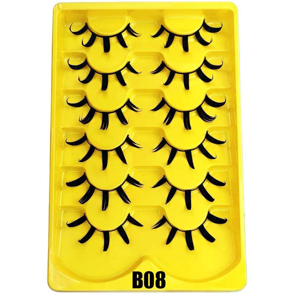 6 Pairs Dramatic 3D Faux Mink Eyelashes Wispy Fluffy Thai Eyelashes False Eyelashes Extension