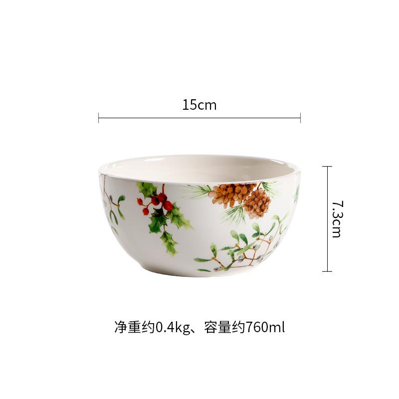 

Ceramic steak pasta underglaze color mug set