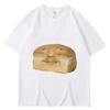 Funny Bread Pattern Print T-shirts Humor Creativity Short Sleeve Casual Men's and Women's Unisex T-shirts