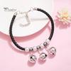 Pet Collar Exquisite Pet Neck Circle Adjustable Cats Dogs Necklace with Removable Bell Pendant Pet