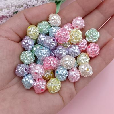 Three-dimensional Beads Pumpkin Fashion DIY Handmade Mixed Color Beading Materials 50/100pcs Five-pointed Macaron Flower Star  Accessories