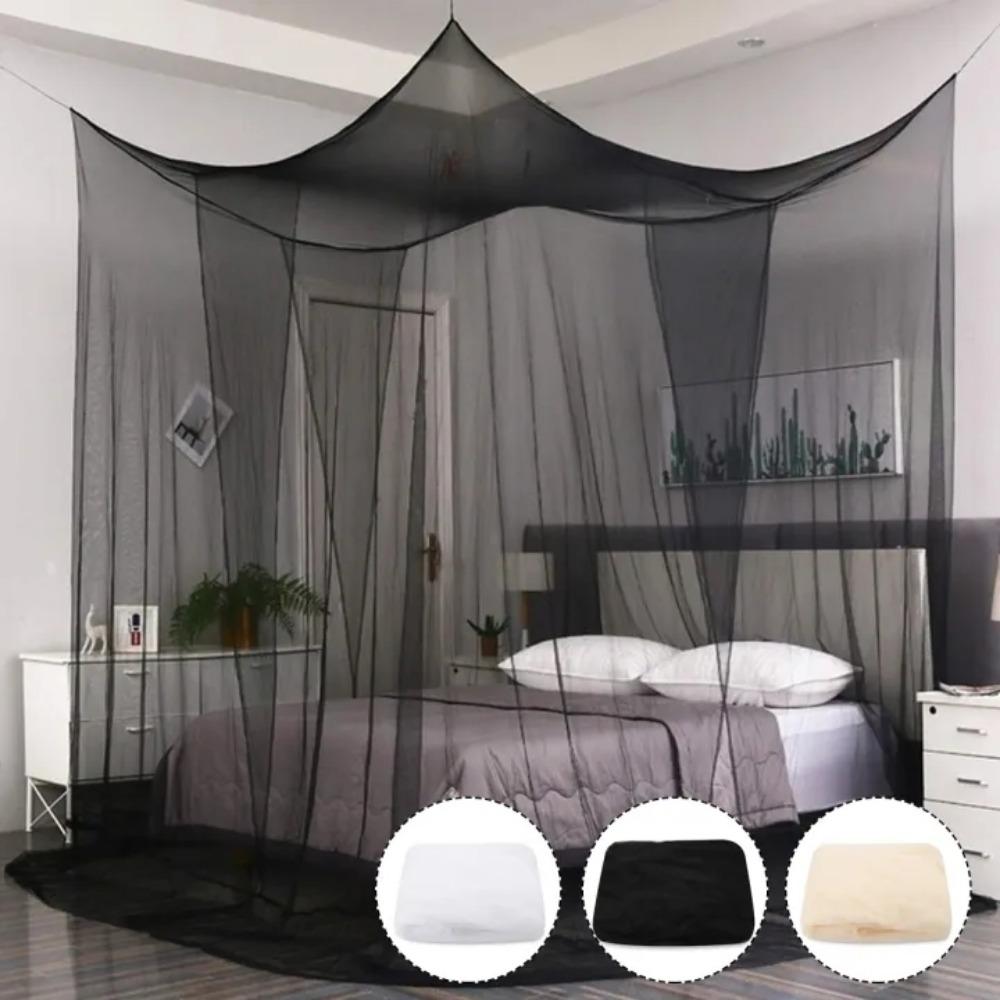 Square Mosquito Net Portable Four Corner Post Prevent Insect Outdoor Grace Canopy Palace Net Home Textile For King Size Bed