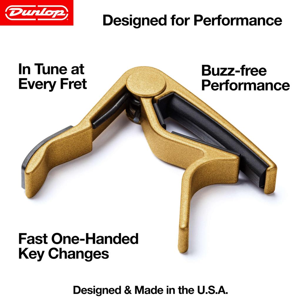 JIM DUNLOP 83CDG Trigger Capo for Acoustic Gold Guitars,