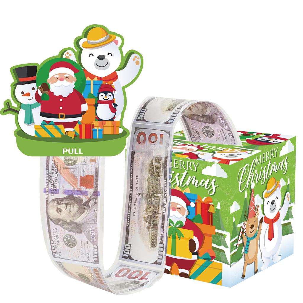 Snowman Christmas Penguin Pattern Paper Table Decor Gift Box For Celebrations