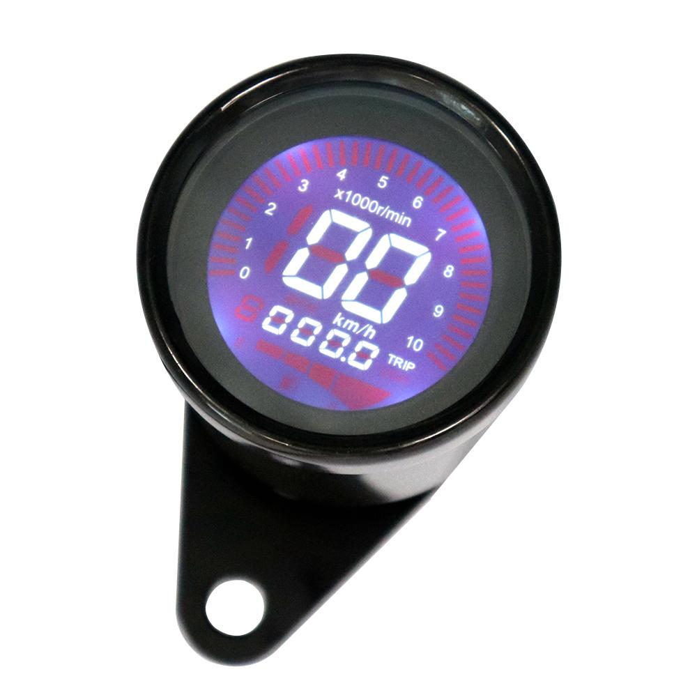 Universal 12V Motorcycle Instrument Modified Digital Motorbike Speedometer Tachometer Gauge LCD Display (7 Colors)0