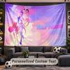 Kpop Demon Hunters Personalized Tapestry Support Custom Name, Wall Art Home Decoration