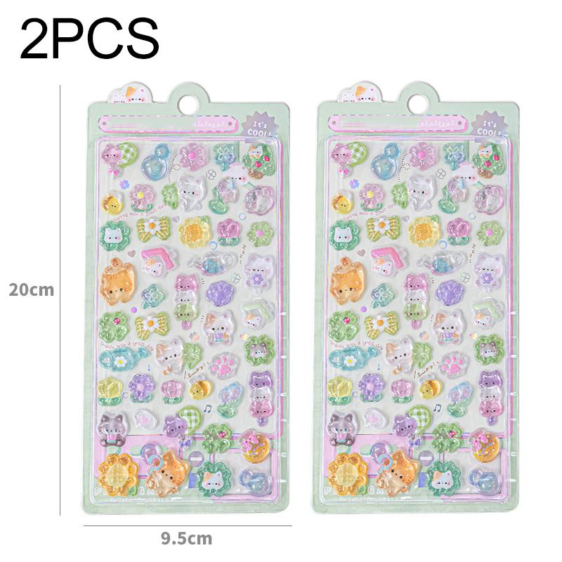 1pc 3D Relief Journal Decorative Stickers Kawaii Candy Ghost Bread Drop Scrapbooking Phone Stickers Stationery Sticker TMZ