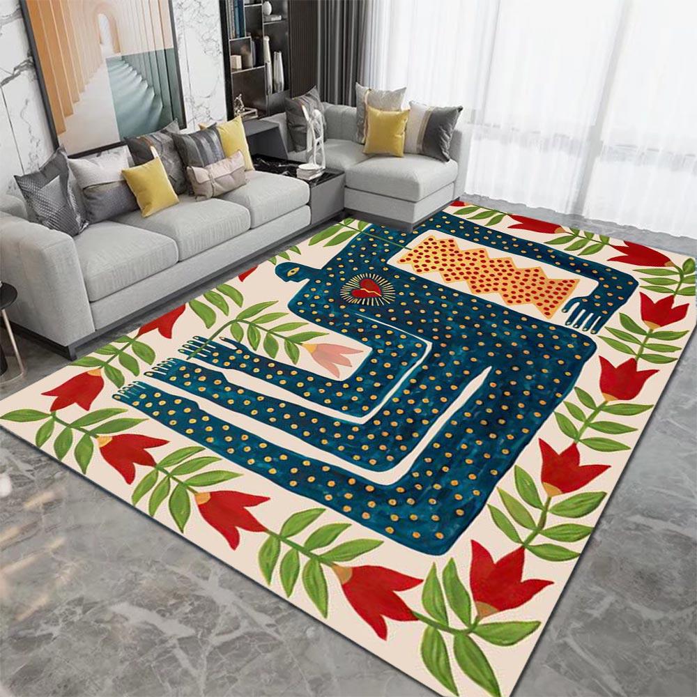 Ancient Egyptian Abstract Carpet for Living Room Bedroom Rug Kitchen Door Kids Unslip Floor Mats Photography Props Alfombra Rug