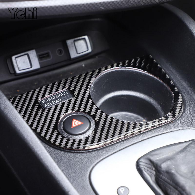 For Mazda MX-5 2016+ Matte Real Carbon Fiber Center Control Gear Shift Panel Multimedia Panel Cover Steering Wheel Frame Sticker