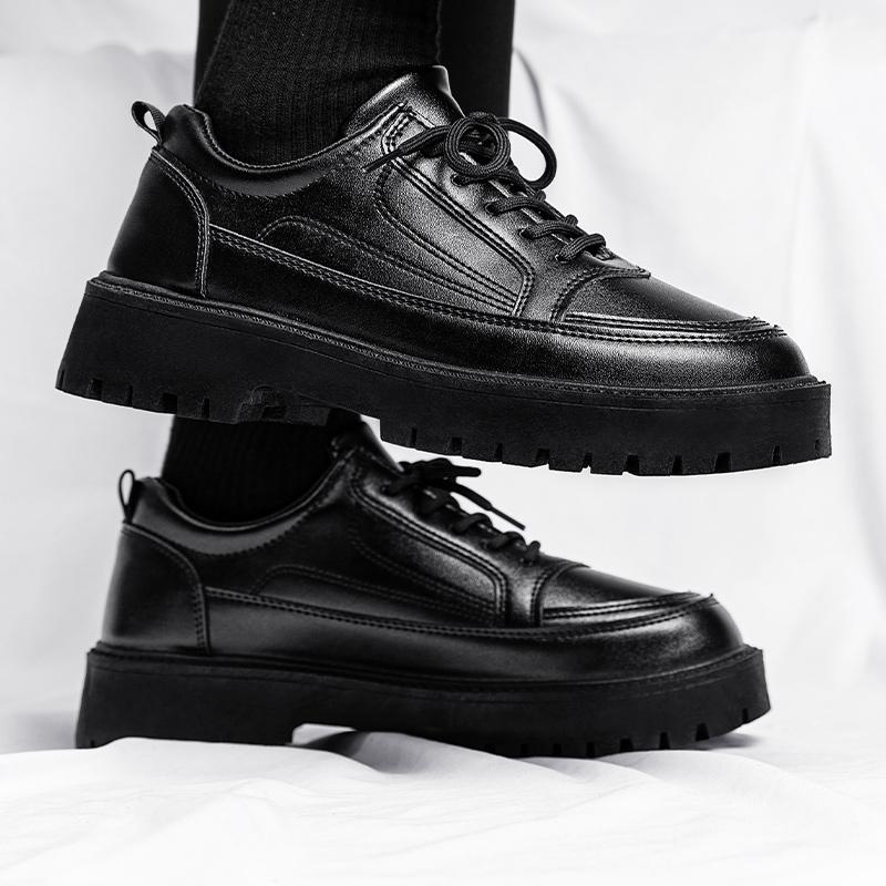 Fashion Luxury Men's Leather Shoes 2024 New Lightweight Casual Formal Walking  New Vulcanized Shoes Height Increasing Leather Shoes
