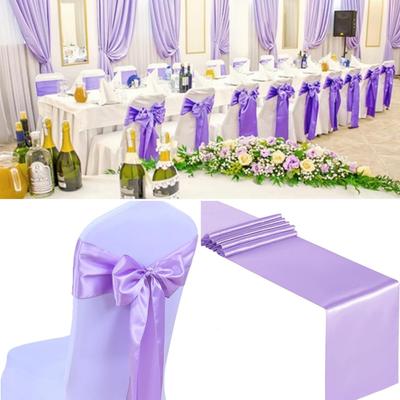 Saten Sandalye Kuşakları Bağlamaları 10 adet Düğün Ziyafet Parti Etkinlik Dekorasyonu Sandalye Fiyonkları, 17x275cm
