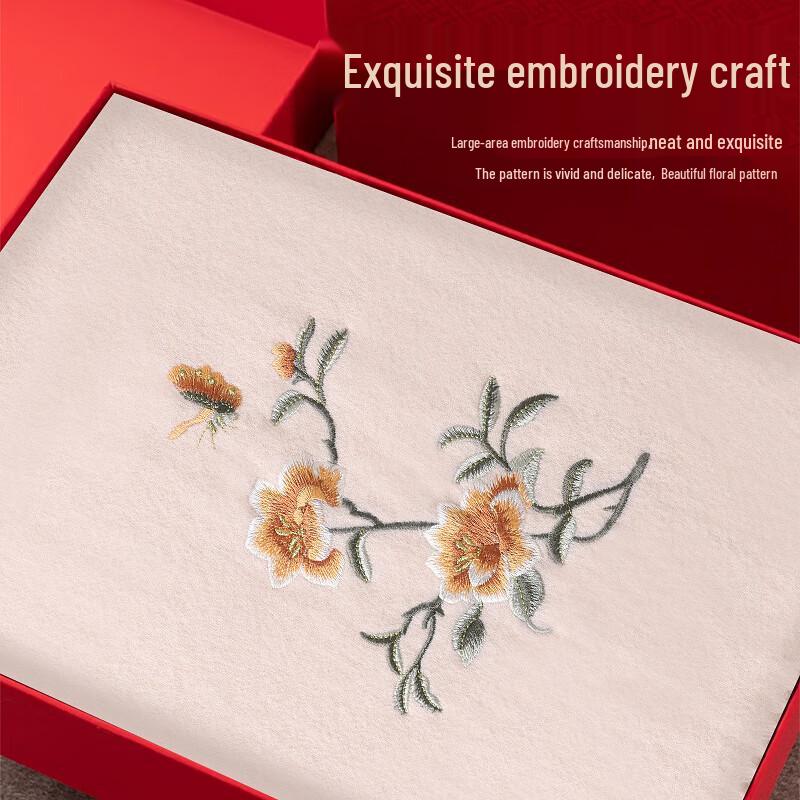Hengyuanxiang 100% Wool Embroidered Scarf & Shawl