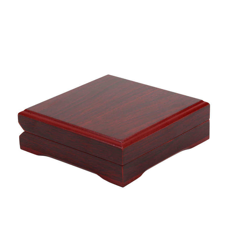 Kompaktowy Medal Pamiątkowy Drewniane Pudełko do Przechowywania z Wykończeniem Palisandrowym Vintage Prezentacyjne Pudełko na Monetę Wyzwań