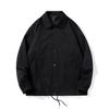 Men's Loose Fit Turn-down Collar Coach Jacket - Customizable Logo & Picture, Spring/Autumn Casual Wear