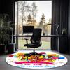Gracie's Corner Printed Round Rug Carpet Chair Rug Area Rug Entryway Doormats,for Office Chair Living Room Bedroom Kitchen Room.