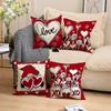 Cartoon Heart Series Patterns Throw Pillow Cover With Short Plush Print Living Room Sofa Decoration Cushion Cover Pillow Covers