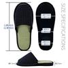 Edoten Indoor Slippers, Made in Japan with Igusa Rush Fabric, Kurume Sashiko Pattern, Front Opening, White Sashiko, Size L (26cm-27cm)