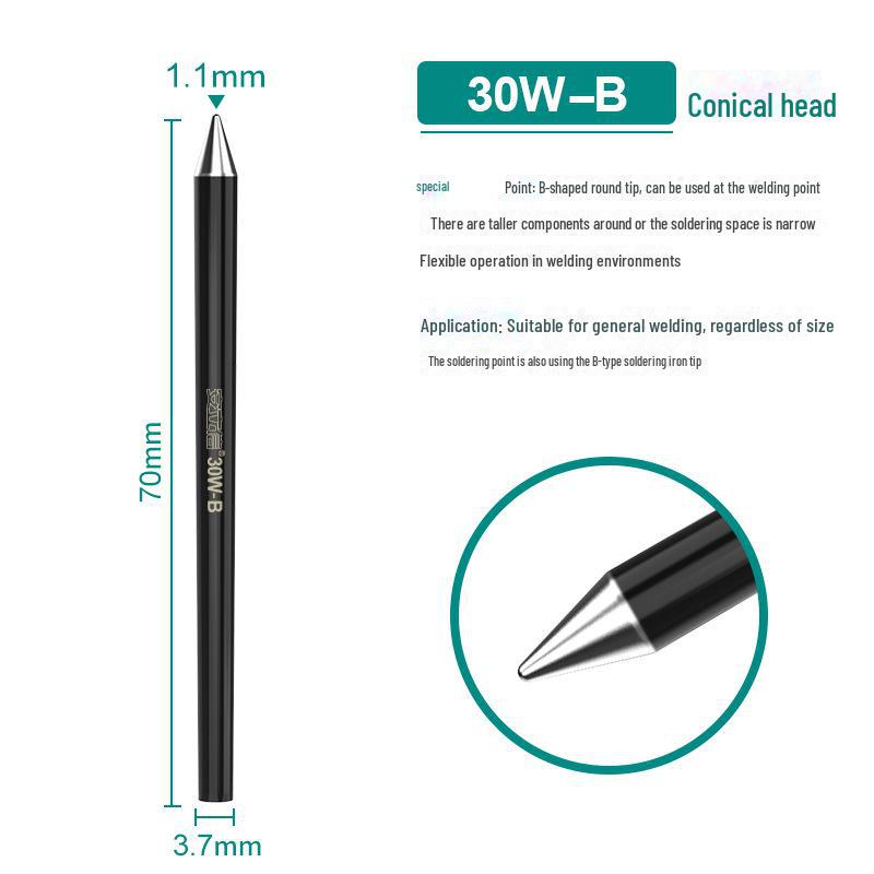 30W/40W/60W External Heating Black Diamond Soldering Iron Tip