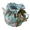 Teapot Kettle Dust Cozies Drawstring Cover Hummingbird Flowers Pattern Thermal Insulation Teapot Warmer