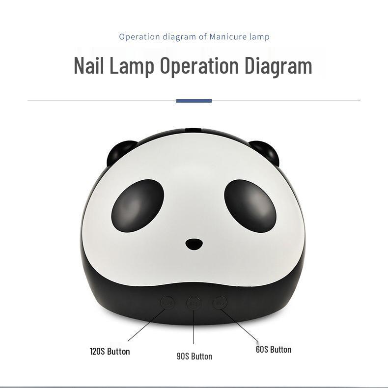 Panda Nail Lamp 36W UV/LED Dual Light Gel Curing Lamp for Salon and Home Use