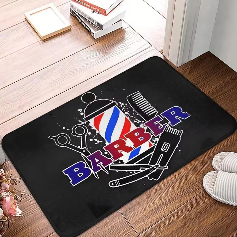 Scissors Comb Pattern Print Outdoor Door Mat, Decor Mat, for Living Room, Bedroom, Kitchen, Bathroom, Home Decor Mat