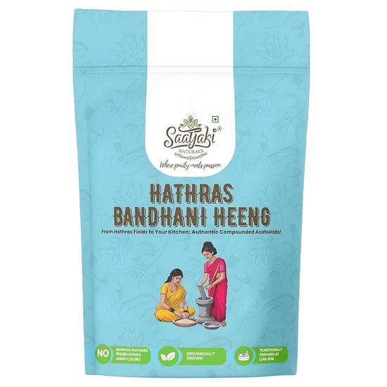 

Saatyaki Naturals Organic Hathras Bandhani Heeng Powder -200gm | Hing,hiing Kadak Heeng Tadka | Pure Compounded Asafoetida for Cooking 200GM