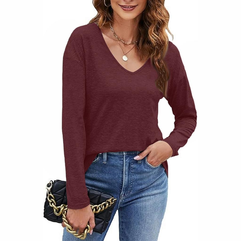 Women's Long-sleeved Tops With Loose Waist And Casual -shirt