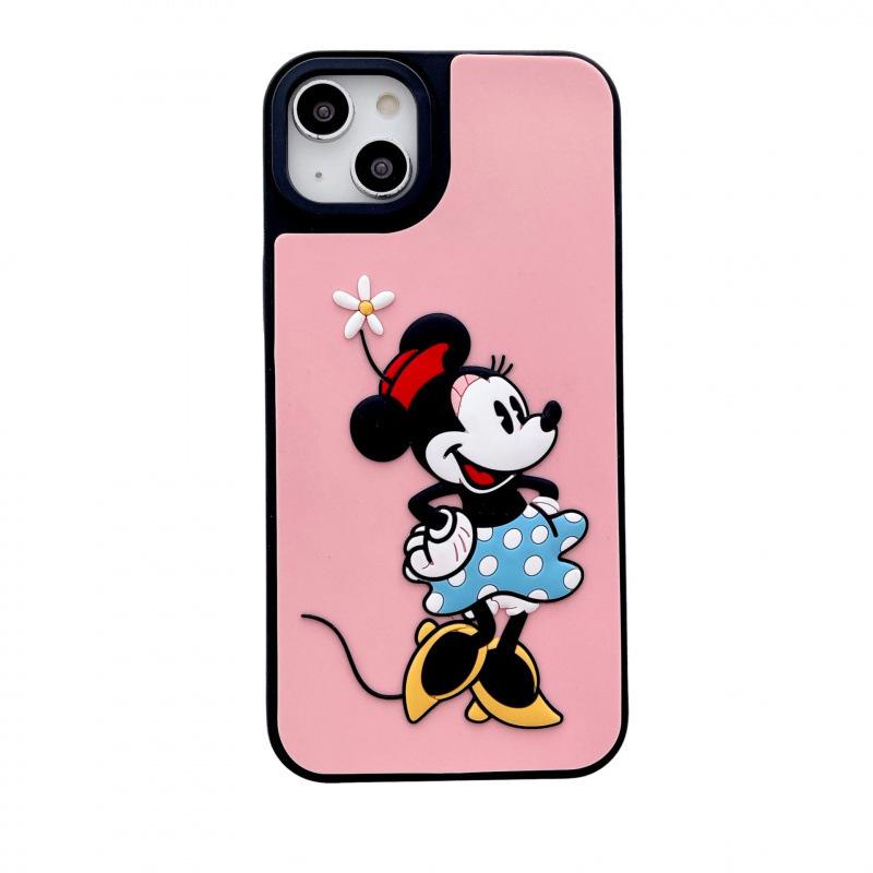 

3D Silicone Minnie Mouse Cartoon Phone Case for 15 Pro Max, 11, 12 Pro – Protective Cover iPhone 16 Pro Max