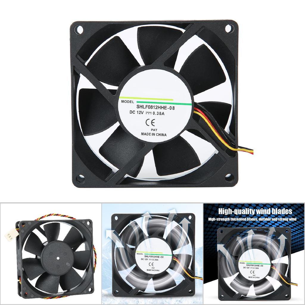 SHLF0812HHE 08 Cooling Fan 0.38A DC 12V 3PIN Heat Dissipation Fan Heat Sink Cooler