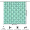 Kaleidoscopic Floral Shower Curtain Mint Green Purple Decor For Bathroom Waterproof Fabric Easy Installation For Home Bathing Es