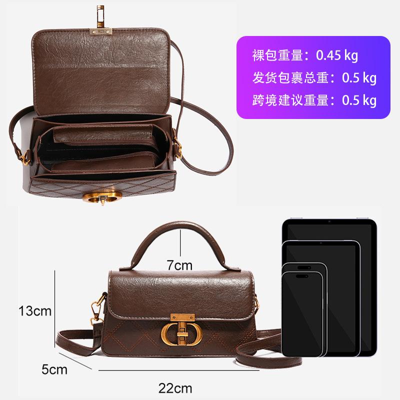 Premium kleine Tasche Damenhandtasche Frühling und Herbst neu vielseitig trendig Schulter Umhängetasche modische Damen tragbare kleine quadratische Tasche