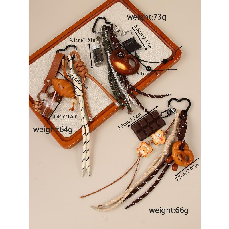 Creative Ins Wind Alkaline Water Bread Pendant Pendant, Fashion Versatile Personalized Bag Pendant Keychain Female