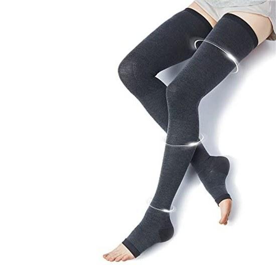 GUNZE Socks Compression Over Knee RIZAP Wear While Sleeping Refreshing Beautiful Legs Nighttime Full Leg Length Ladies
