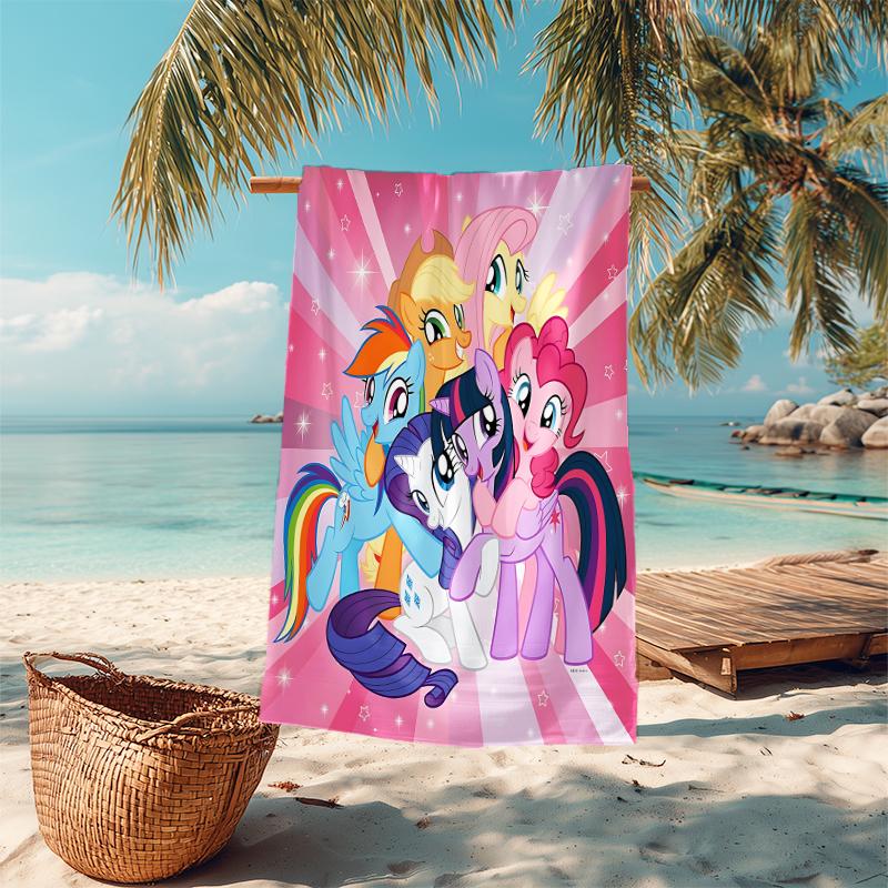 1Pc Little Pony Celebration Beach Towel Microfiber Beach Towel Thin Absorbent For Beach Swimming Yoga Bath Sports 0917116