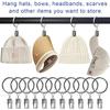 44 Pcs Silver Metal Curtain Clips with Clamps 3.8x7.3cm Curtain Accessories