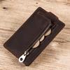 Black Angel FRID Vintage Crazy Horse Leather Automatic Card Holder with Buckle - Genuine Leather Wallet.