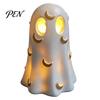 Niche Home Decor Halloween Ghost Decoration, Cute Light Up Figurine, Spooky Resin Glowing Figurine Statue with LED for Shelf Mantel Indoor Unique