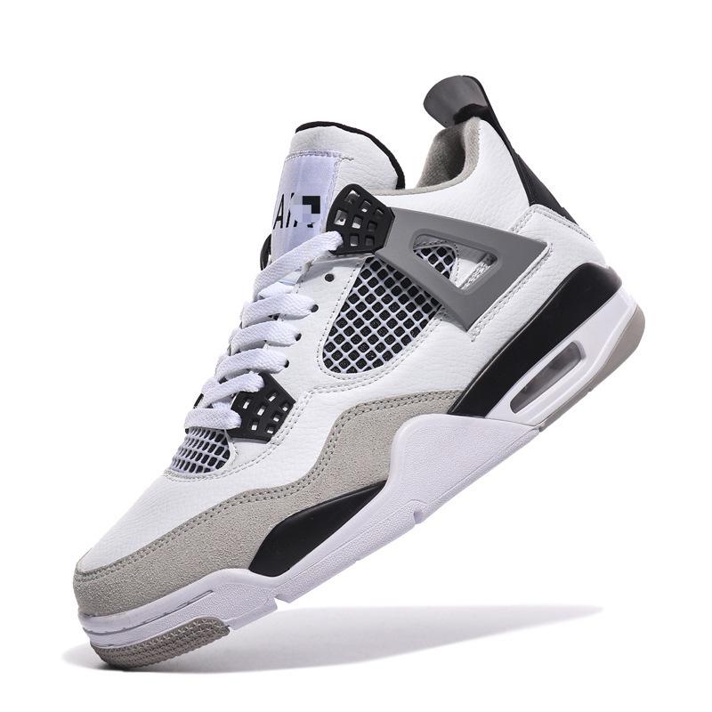 AJ4 Men's & Women's White Cement, Hot Lava, and University Blue Basketball Shoes