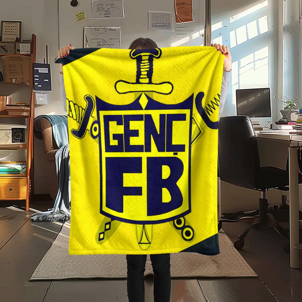 Coperta in Flanella Stampata Fenerbahçe Youth, Alta Qualità, Confortevole per Tutte le Stagioni, Arredamento per la Casa, Calore e Comfort