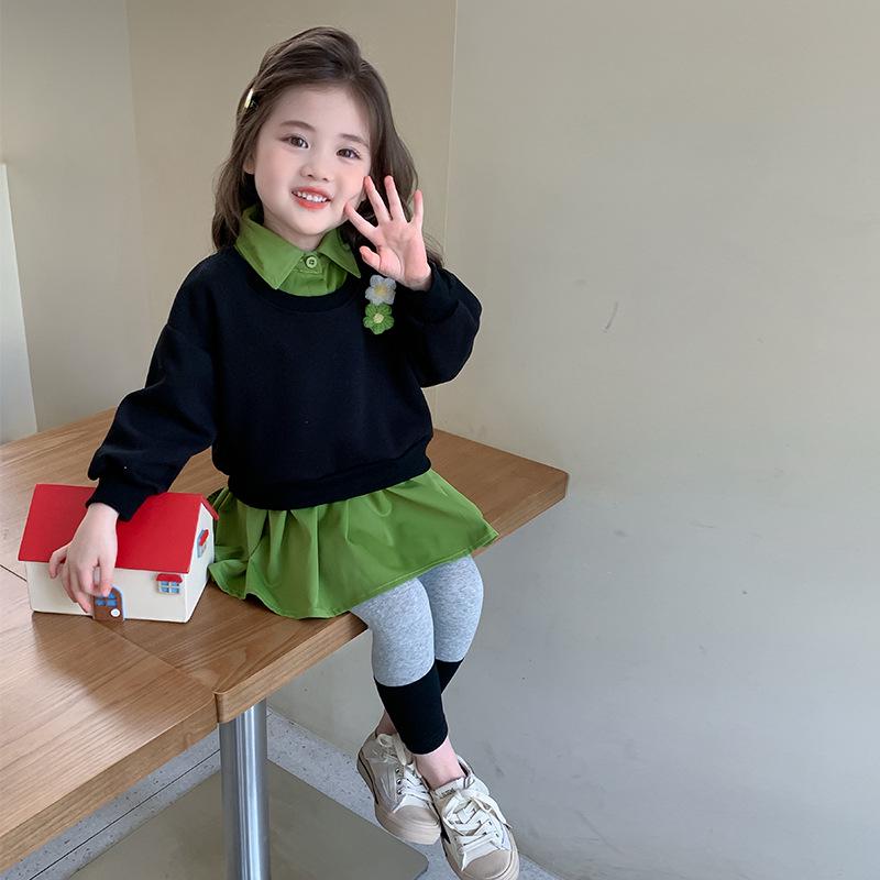 

Trendy Spring & Autumn 2025 Two-Piece Set: Stylish Sweatshirt & Pants for Little Girls 120 cm