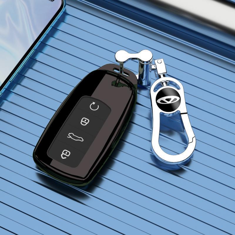 Premium Luxury Key Case for Chery Tiggo 9 - Fits 2023 Models, 5 & 7 Seaters, Complete Cover with Buckle