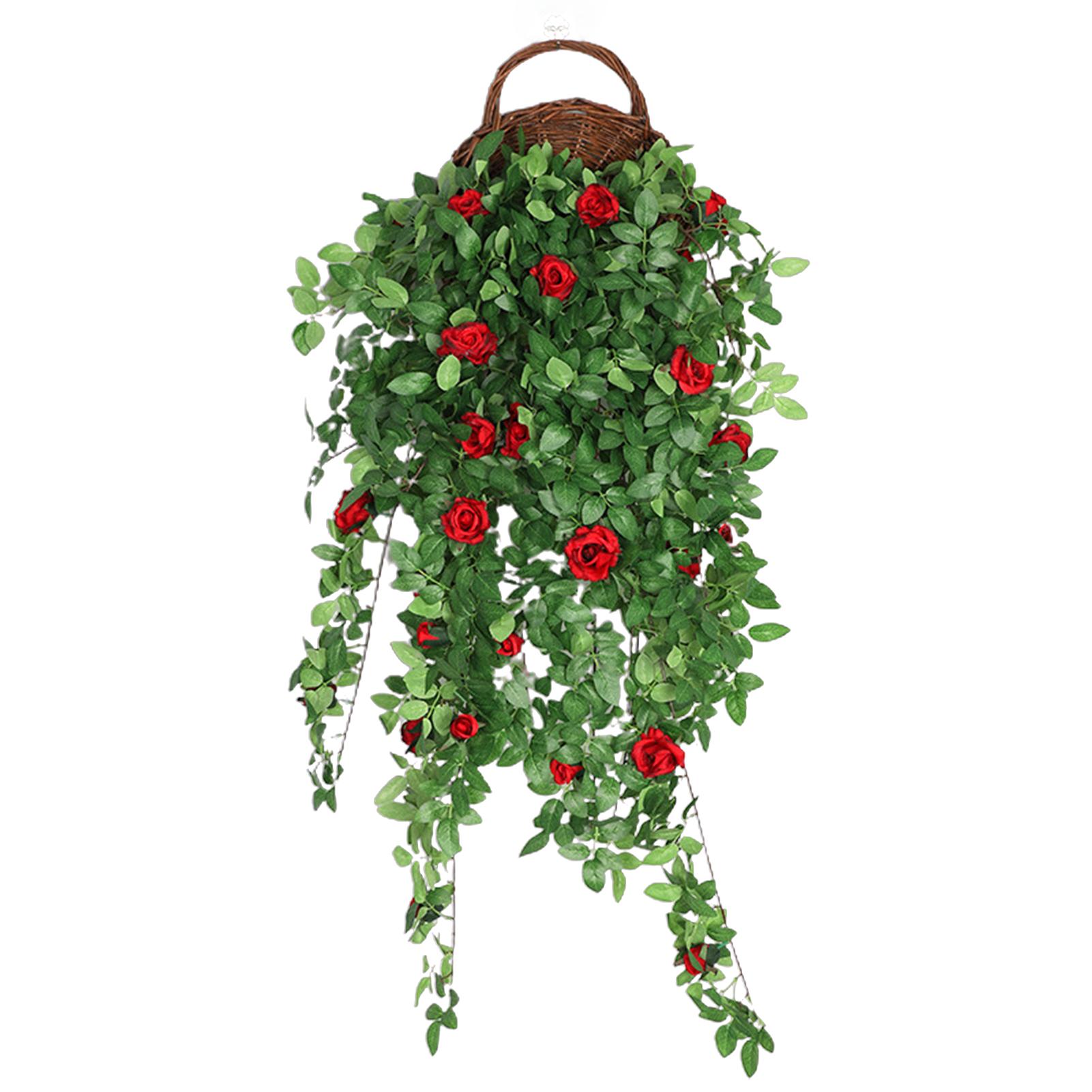 Имитация роз-виноградных лоз. Украшения для стен. Искусственные цветочные композиции для домов/офисов/кафе. красный