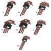 9Pieces L Type Double-End Screwdriver Hex Wrench Set Allen Key Hexagon Flat Ball