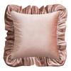 Italian Velvet Ruffled Pillow Case Ins Style Living Room Sofa Pillow Cushion Cover Festive Ornament Pillow Case