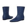 Women's flat-bottomed short boots spring and autumn large size European and American style woven casual short boots
