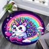 1pc Soft, Absorbent & Non Slip Colorful Hedgehog Playing Games Round Rug Soft Circle Rug for Living Room & Bedroom Decor, Chair Mats, and Un