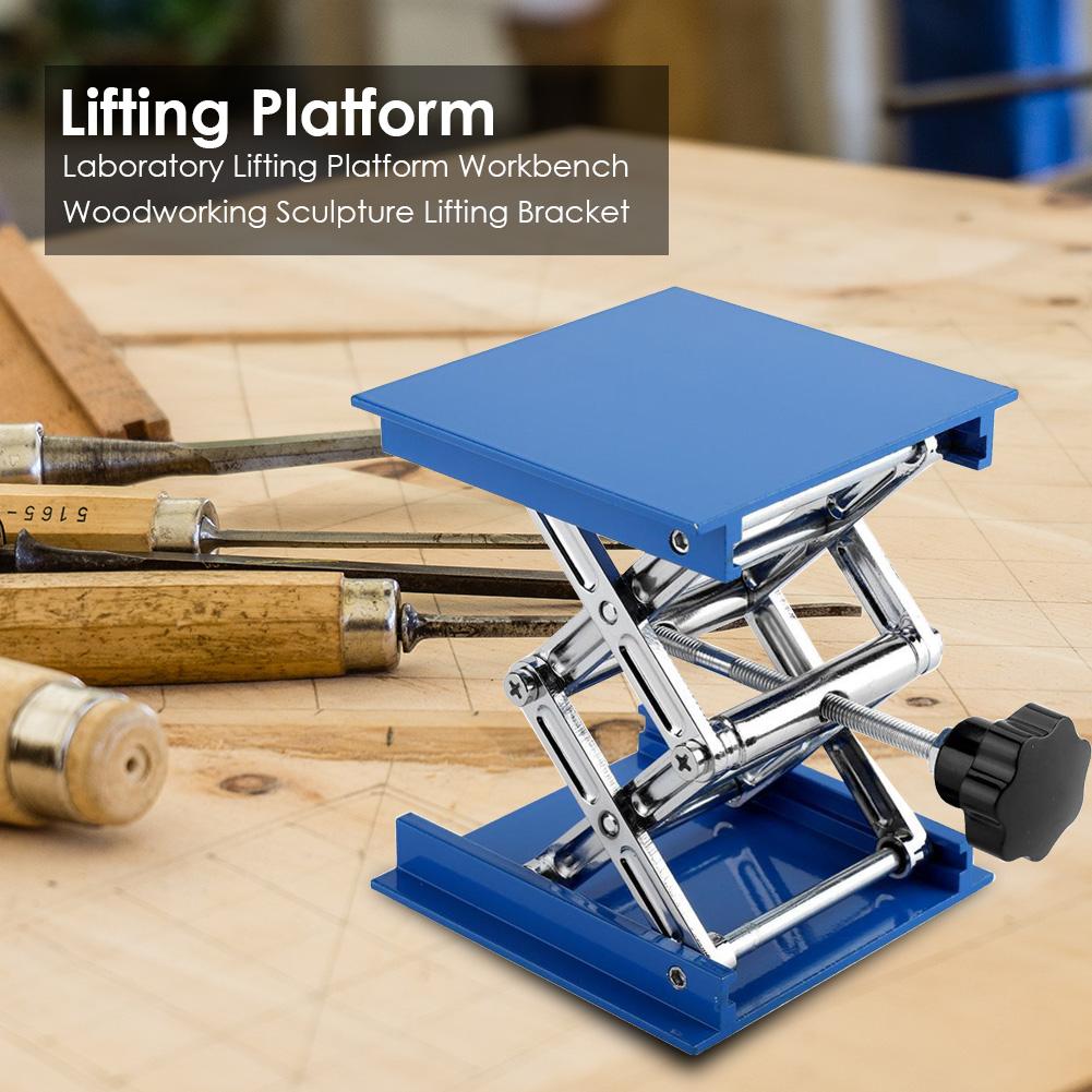 Macchinario Manuale per Lavorazione del Legno Sollevatore per Fresatrice Piattaforma a Cricchetto di Sollevamento a Forbice Regolabile Stabile per Esperimenti di Intaglio del Legno