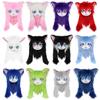 Testa di Animale Gatti Fursuit Maschera Tagliata Gatti Peluche Copricapo Costume da Gatto per Halloween Maschere Vestirsi Cosplay Festa